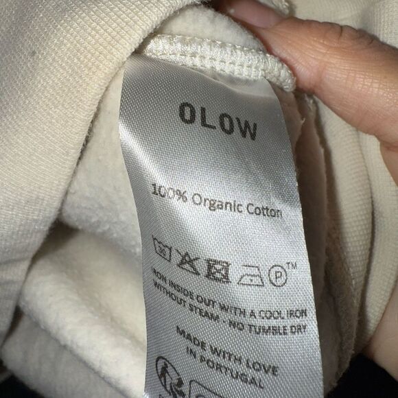 Olow Men’s Sweat Birdy Ivories 100% organic Cotton Sweatshirt  size Small EUC - Picture 6 of 9